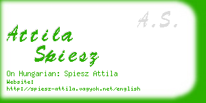 attila spiesz business card